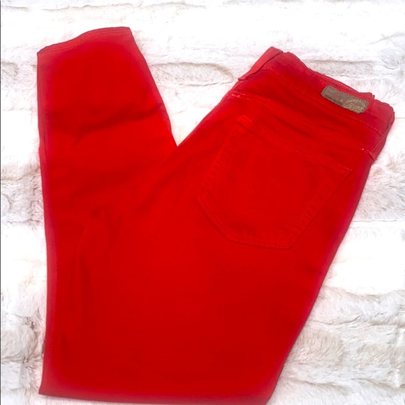 🍒♥️ AG Adriano Goldschmied The Farrah Skinny Crop, Sz 28 Red ♥️🍒 - Picture 2 of 8